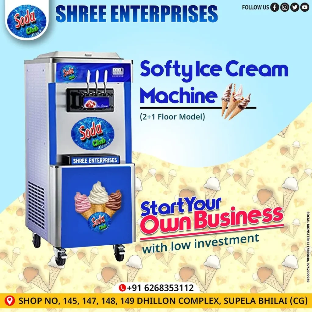 Softy Ice Cream Machine Manufacturers in Raipur Chhattisgarh